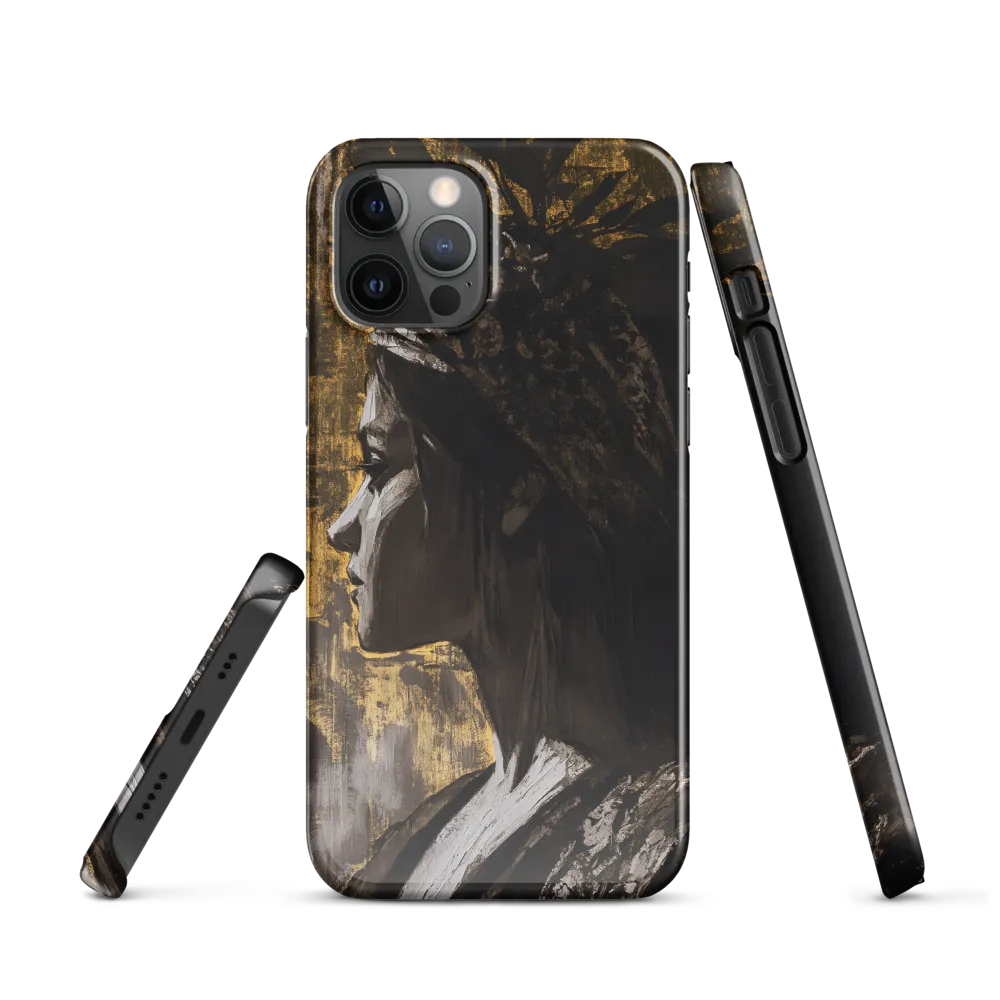 Golden Elegance: A Modern Profile Portrait