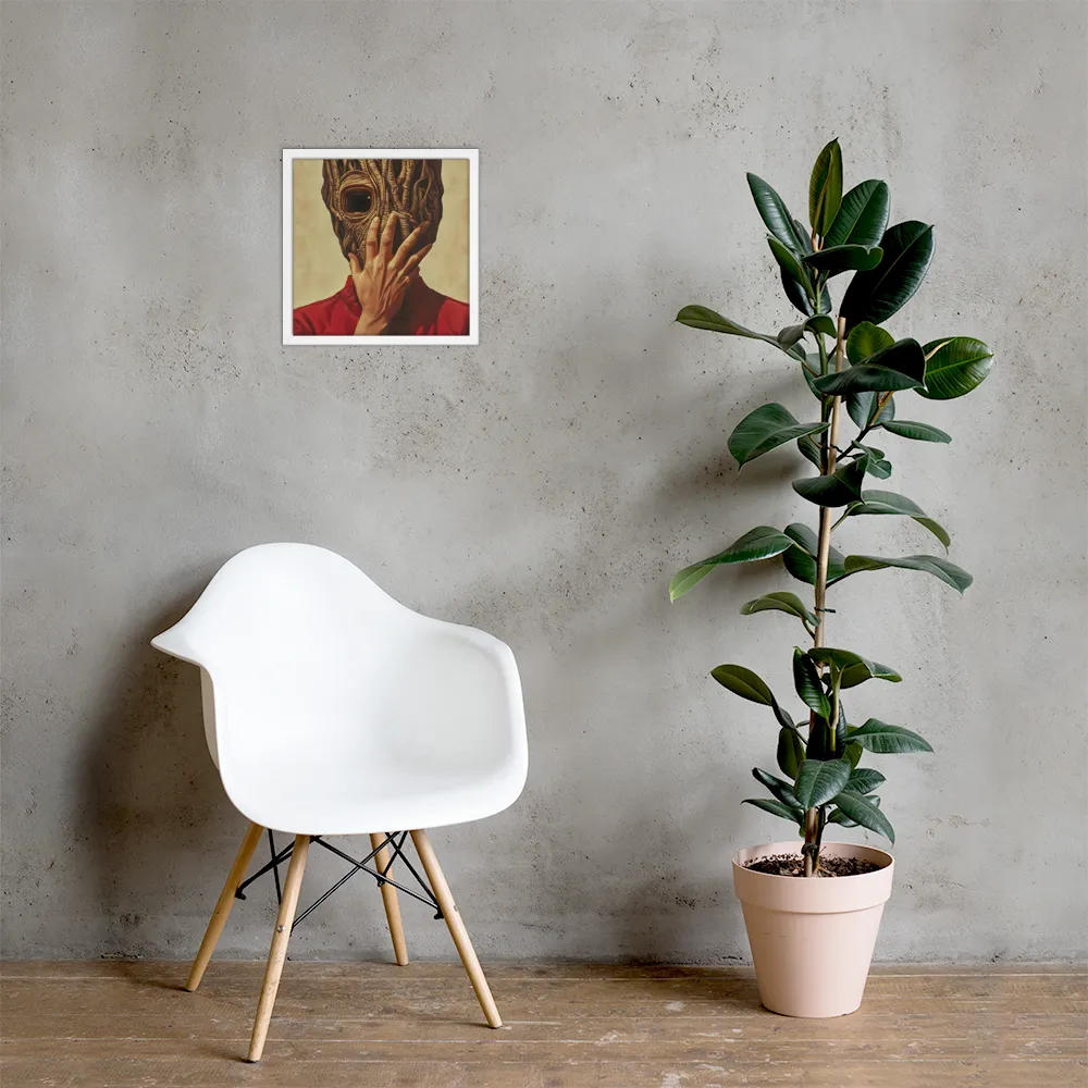 The Mask of Roots | Poster with White Frame | 14″×14″