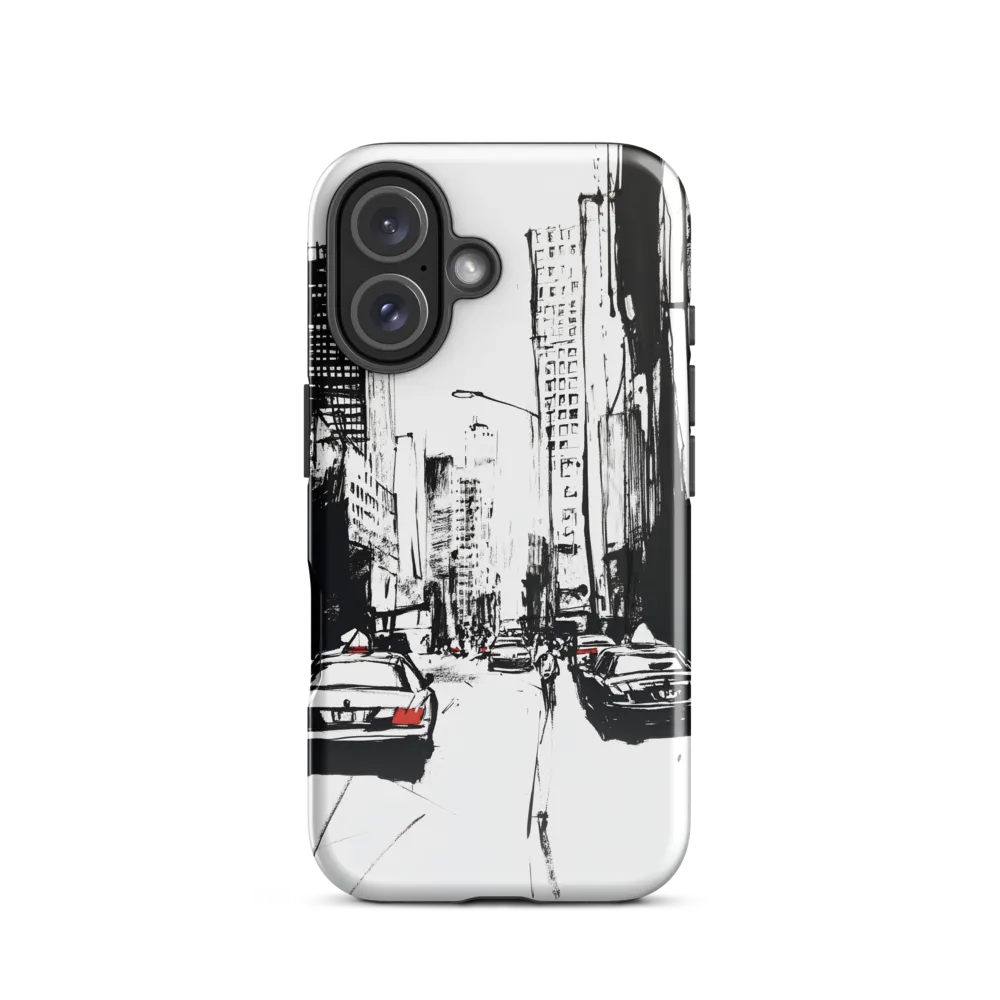 Urban Pulse: A Monochromatic Journey | Phone Case |  16 | Tough Case | Glossy