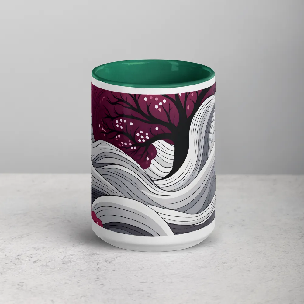 Abstract Trees and Waves Design | Mug