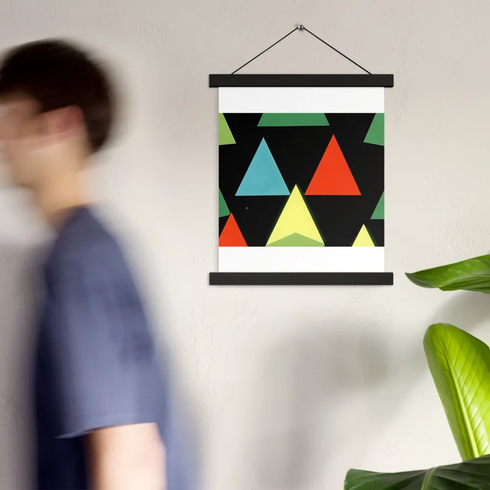 Geometric Harmony in Color | Poster With Black Wood Hanger | 11″×14″