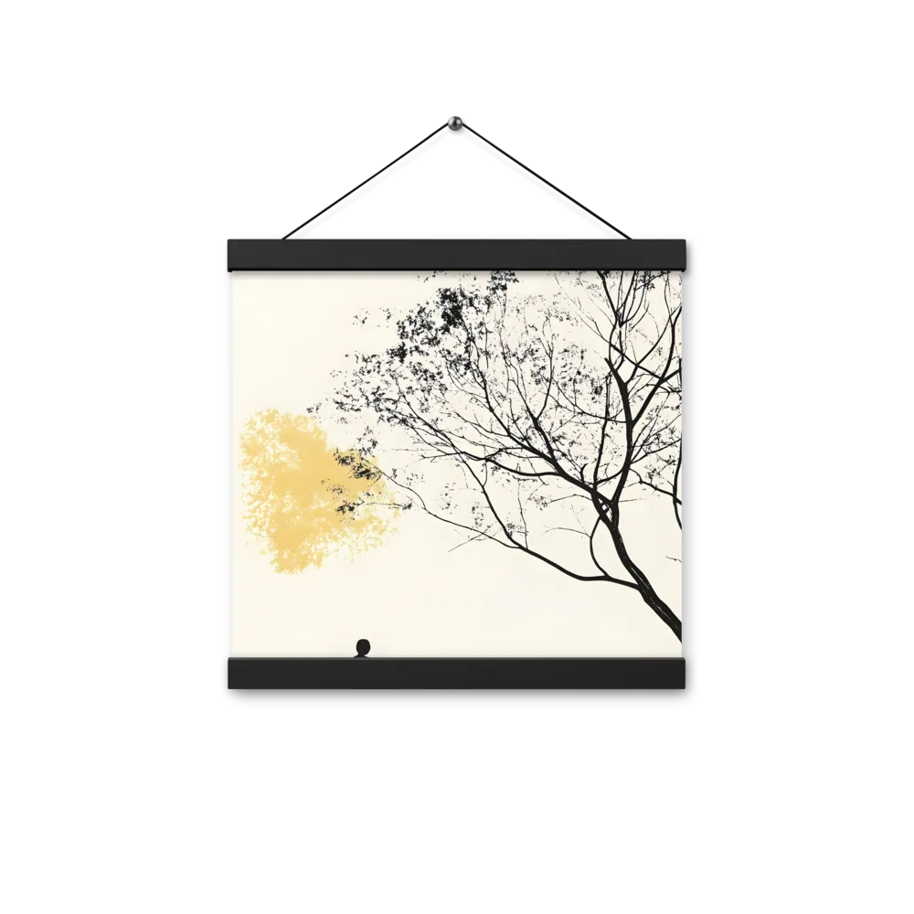Whispers of Solitude | Poster With Black Wood Hanger | 12″×12″