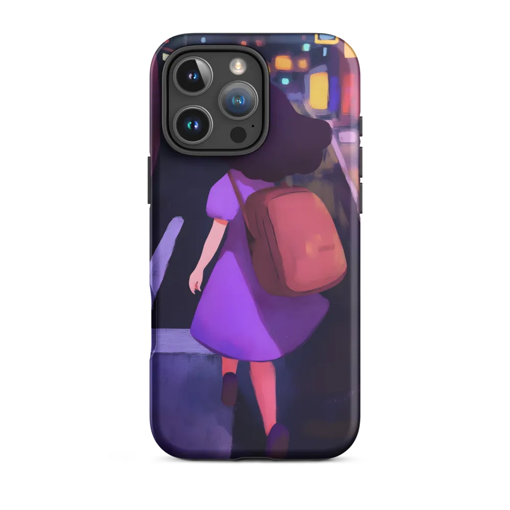 Wandering Through Neon Dreams | Phone Case |  16 Pro Max | Tough Case | Matte