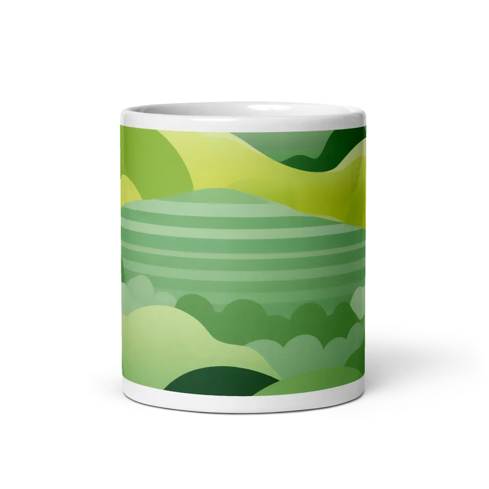 Tranquility in Green Waves | Mugs | Multiple Sizes & Colors