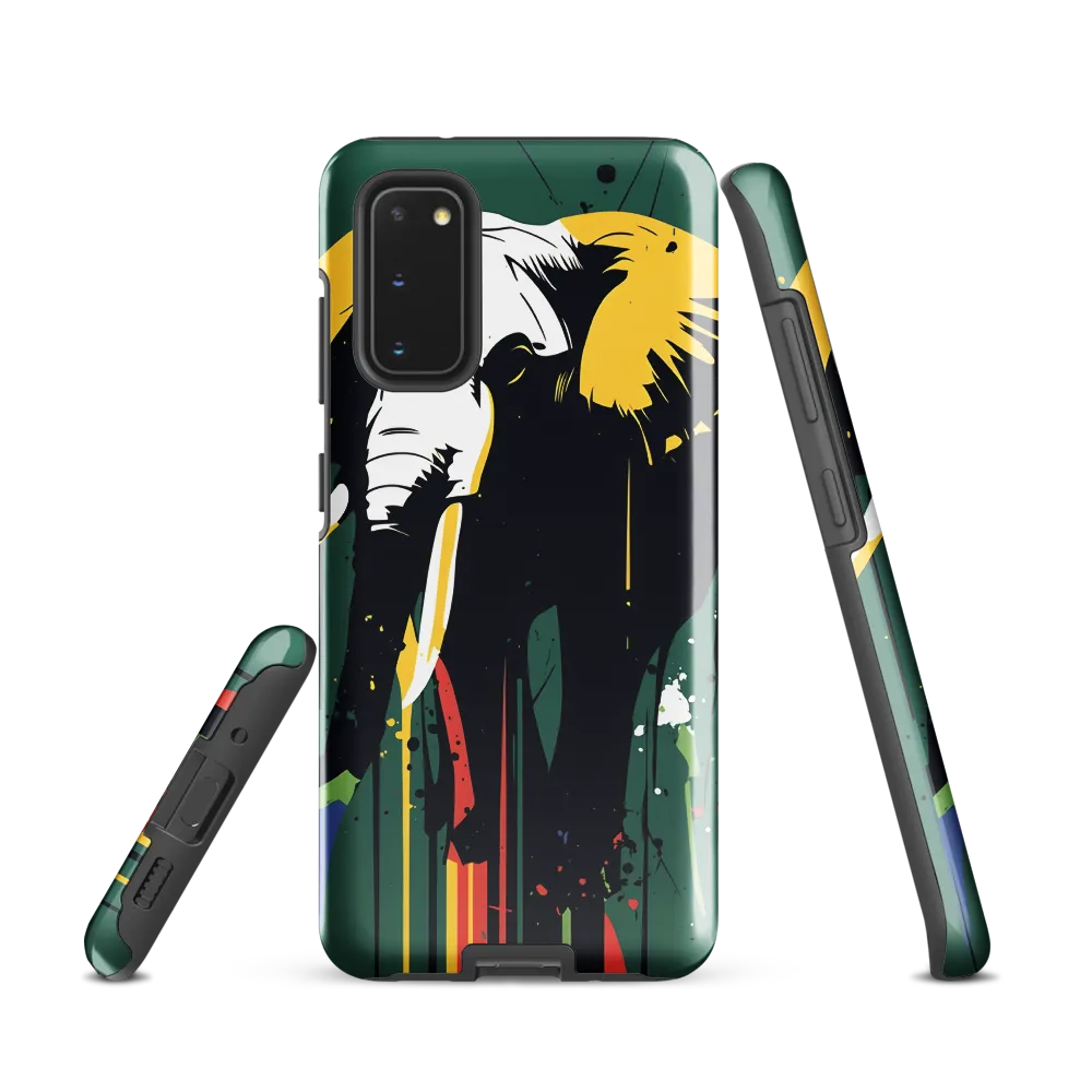 Majestic Minimalism: The Colorful Elephant