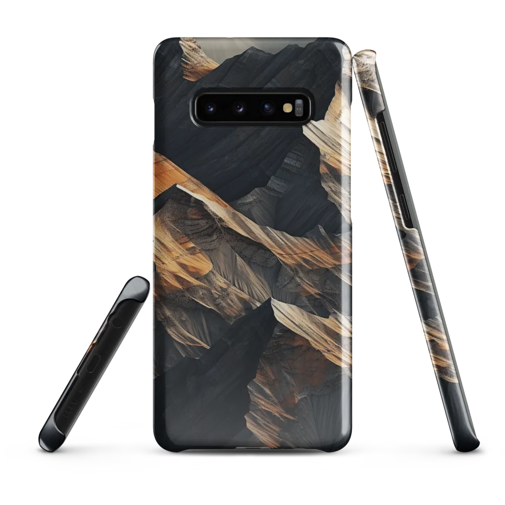 Ethereal Peaks: A Dance of Light and Shadow | Phone Case |  S10 Plus | Snap Case | Glossy