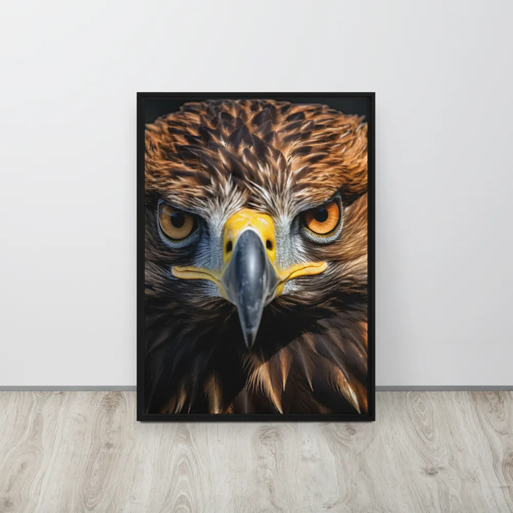 The Intensity of the Eagle | Canvas with Black Frame | 20″×28″