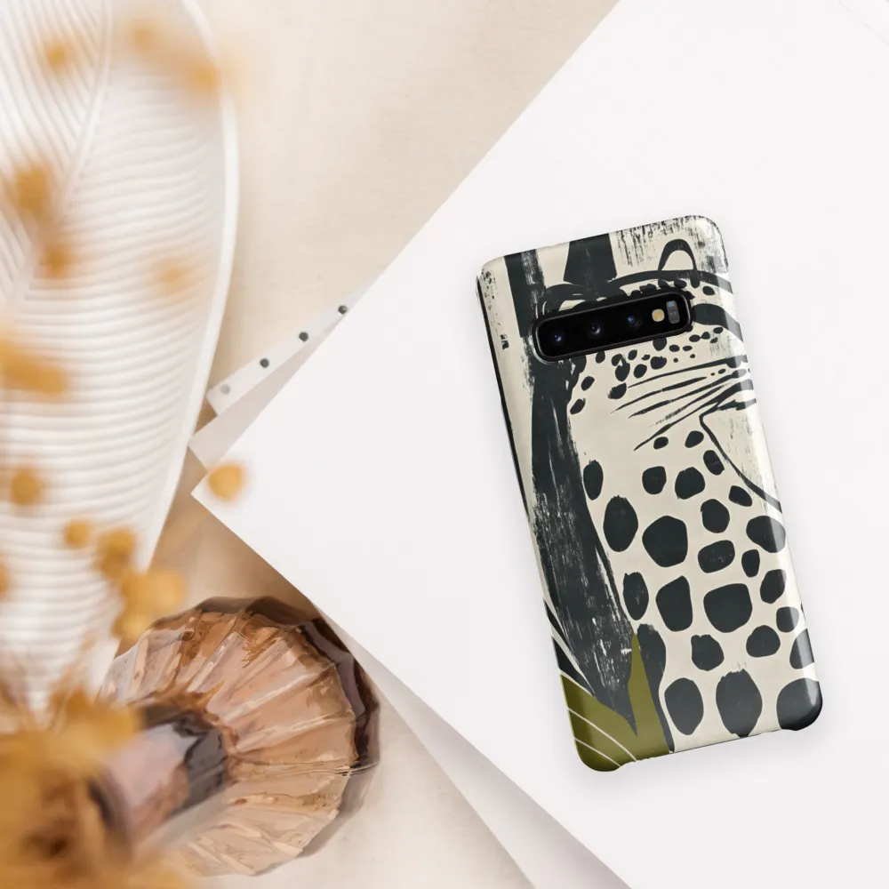 Leopard in Silhouette: A Modern Appeal | Phone Case |  S10 | Snap Case | Glossy
