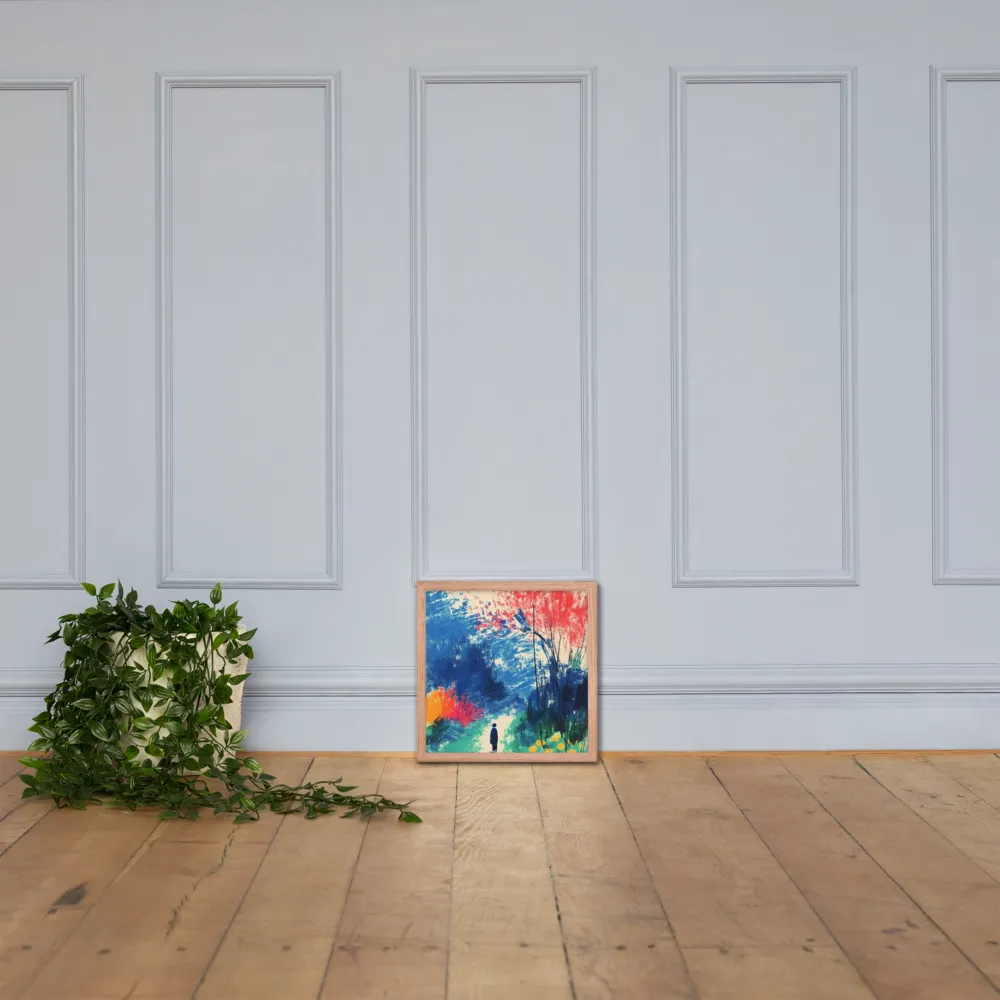 Whispers of Tranquility | Poster with Red oak Frame | 14″×14″