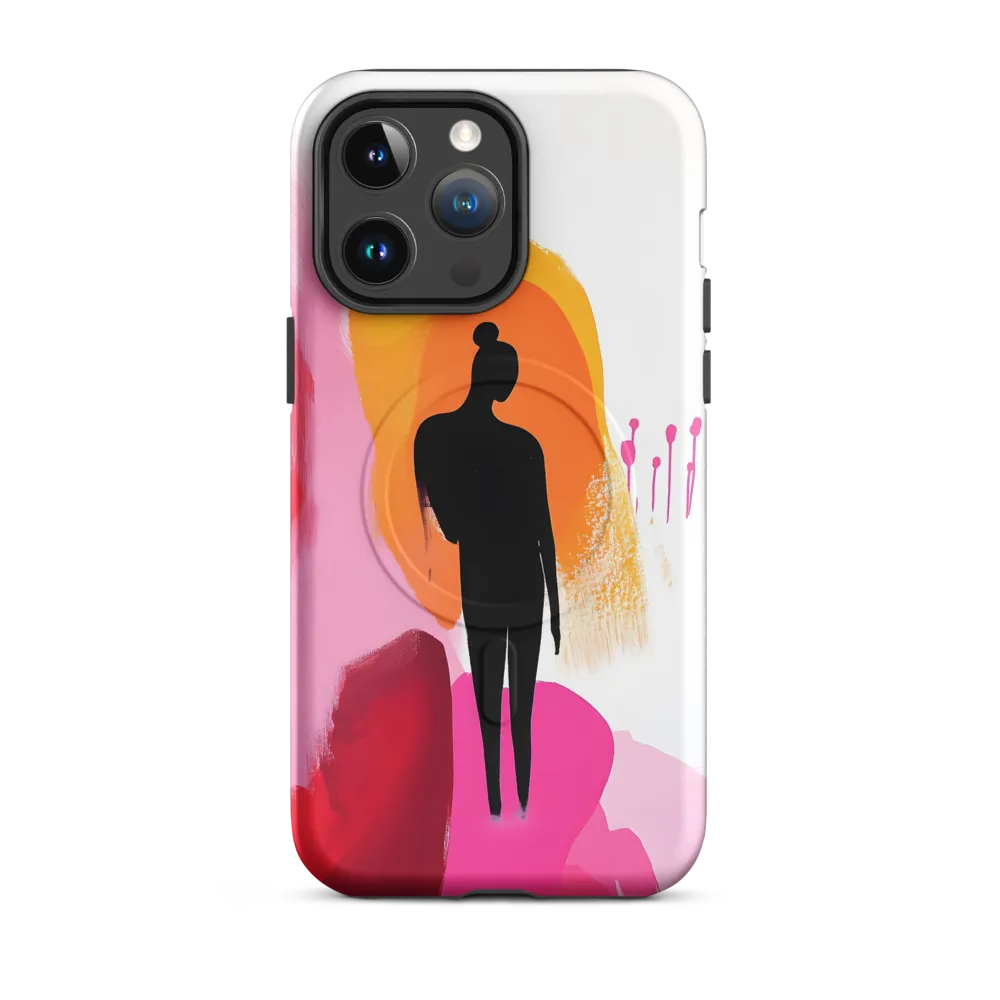 Silhouette in Colorful Abstraction