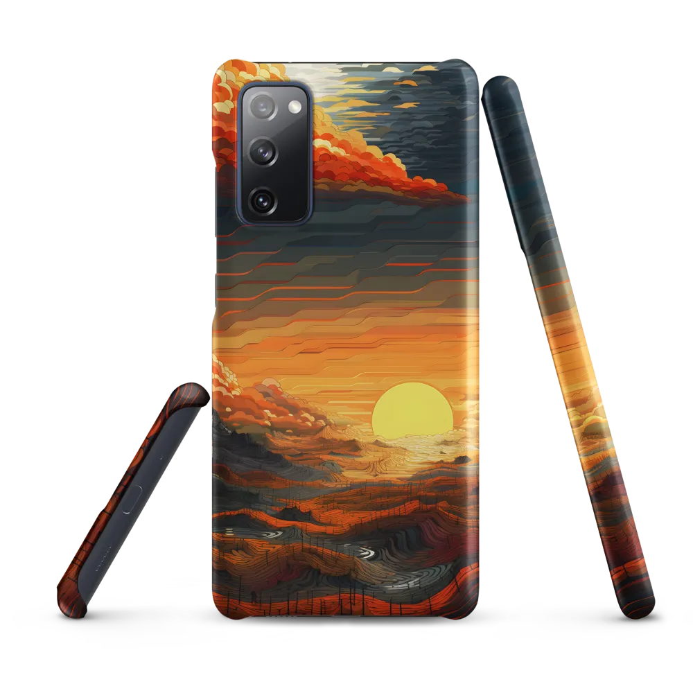 Ethereal Sunset: A Serene Landscape in Flowing Forms
