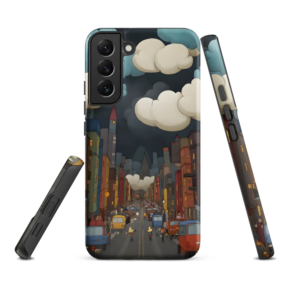 Urban Symphony: A City Awakens at Dusk | Phone Case |  S22 Plus | Tough Case | Matte