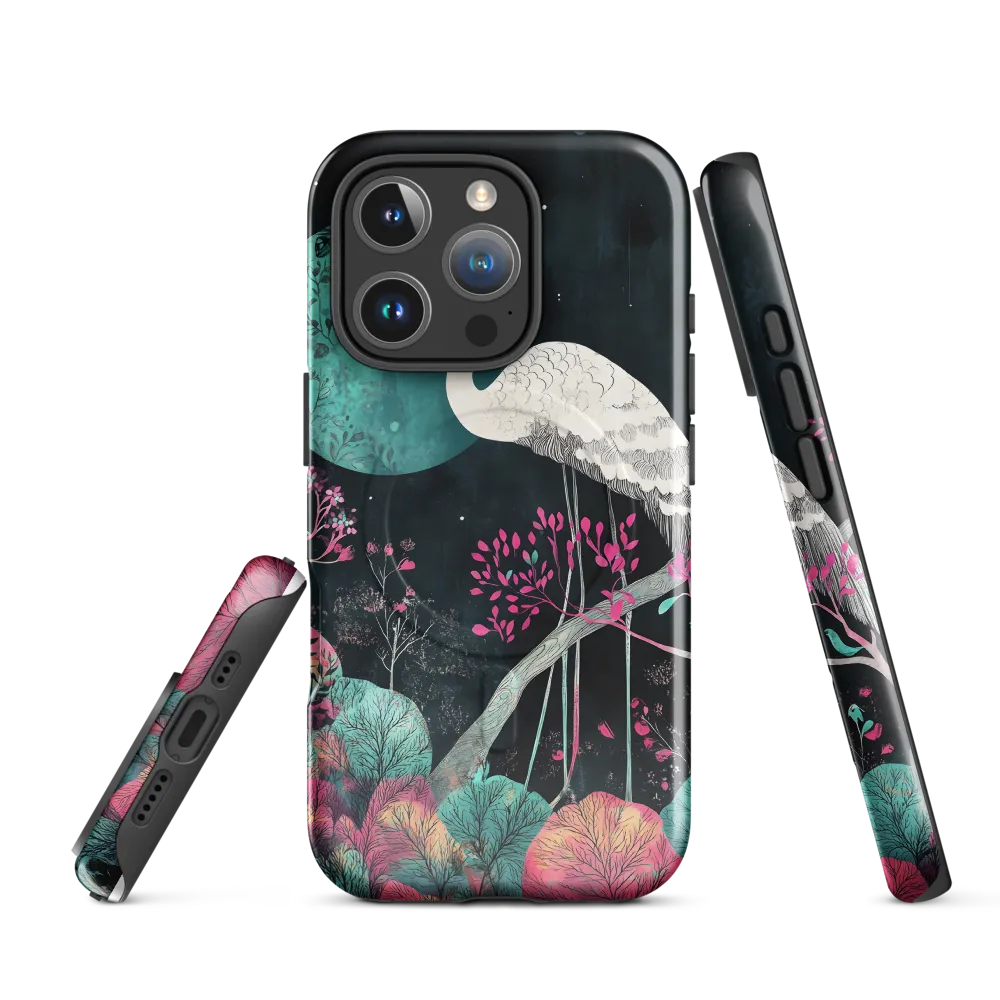 Ethereal Presence: Heron in a Floral Dreamscape