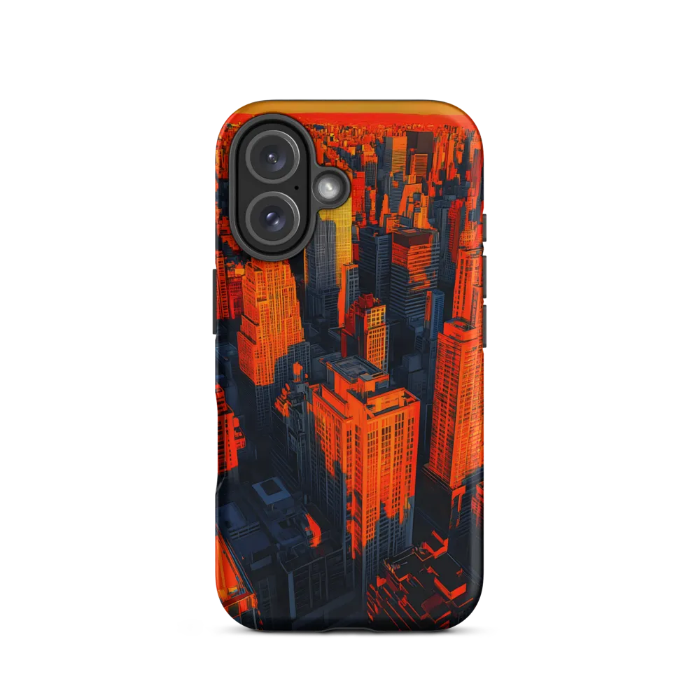 Urban Dawn: A Digital Ode to Skyscrapers | Phone Case