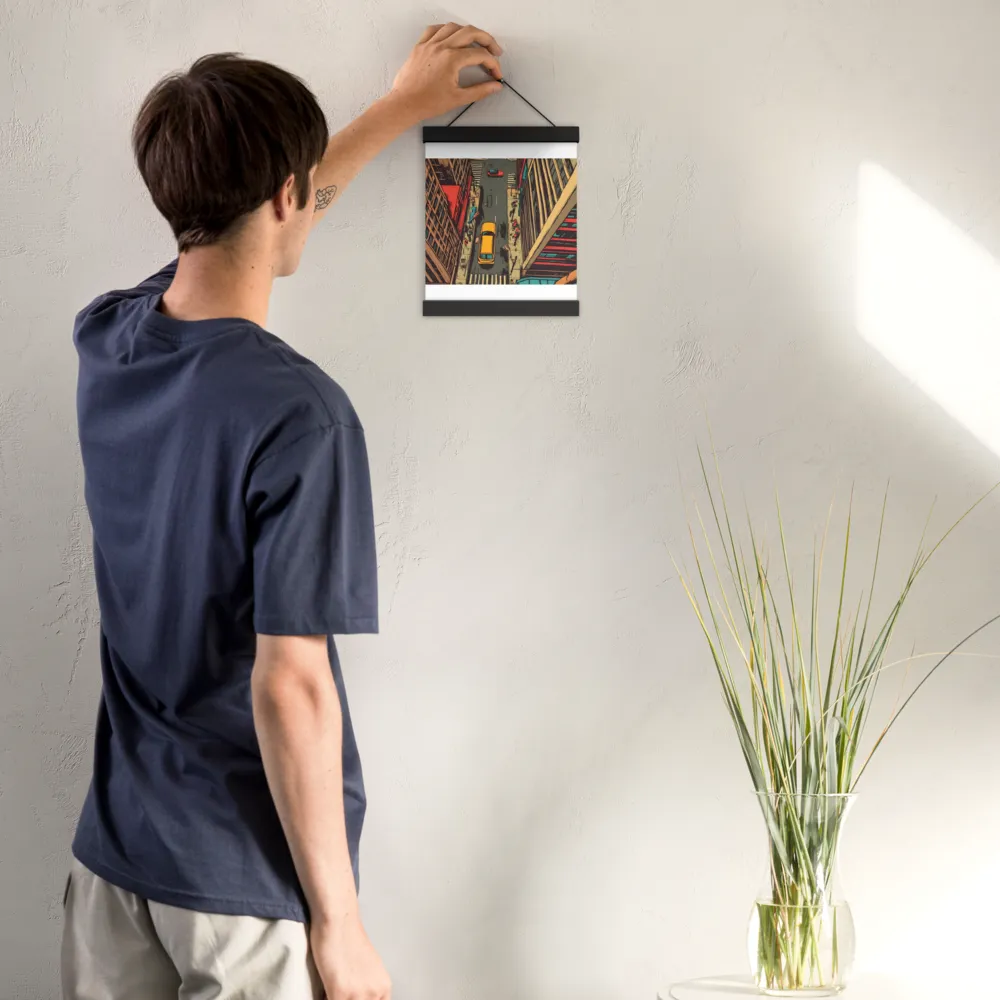 Urban Symphony | Poster With Black Wood Hanger | 8″×10″