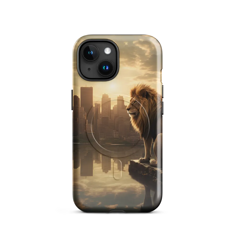 The Lion's Gaze Over the Urban Symphony