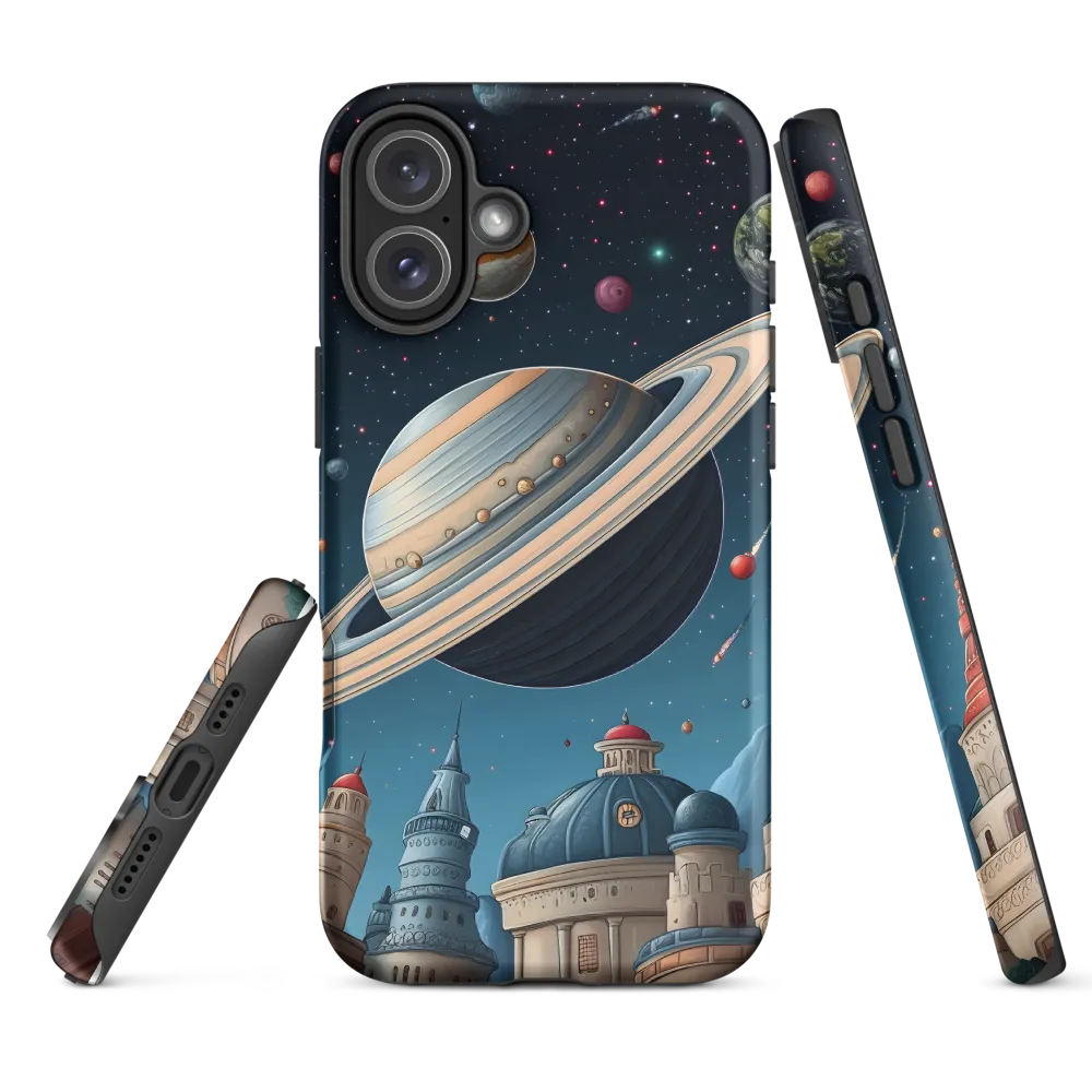 Celestial Cityscape: Wonders of the Cosmos | Phone Case |  16 Plus | Tough Case | Matte