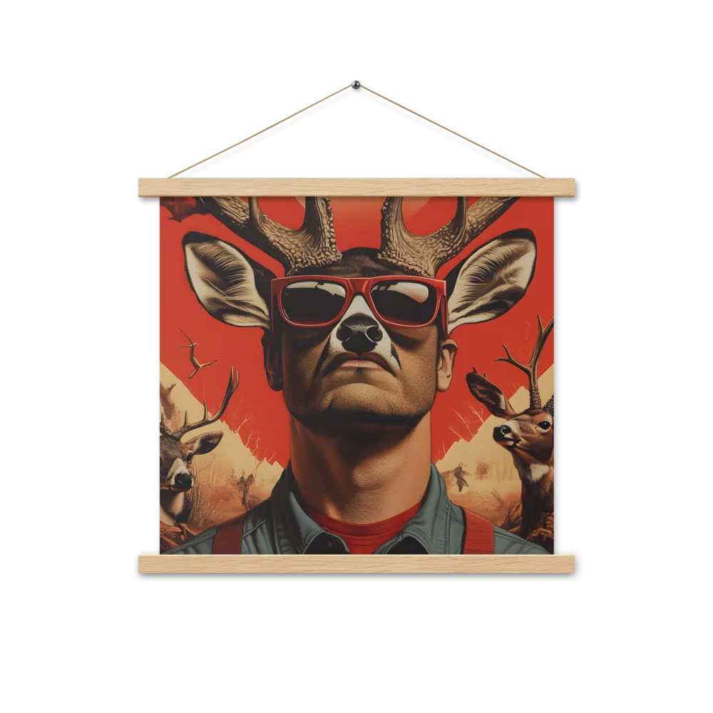 The Hunter's Spirit | Poster With Oak Wood Hanger | 18″×18″