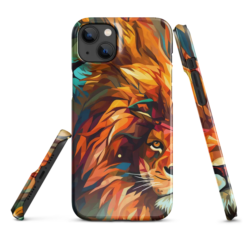 Majestic Gaze: The Polygonal Lion
