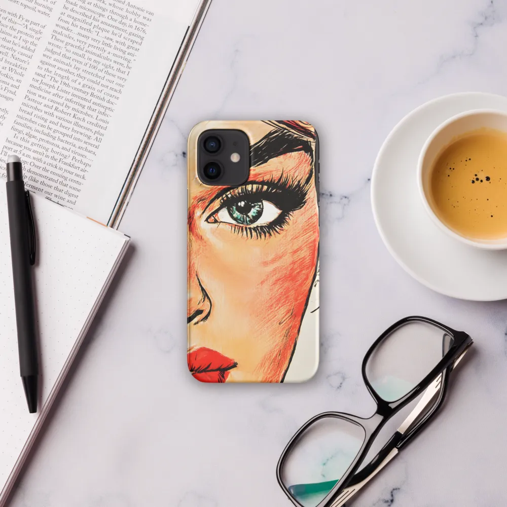 Turquoise Eye, Red Lip — Pop-Illustration Close-Up