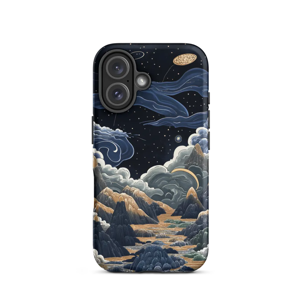 Celestial Harmony: Peaks and Planets | Phone Case |  16 | Tough Case | Matte