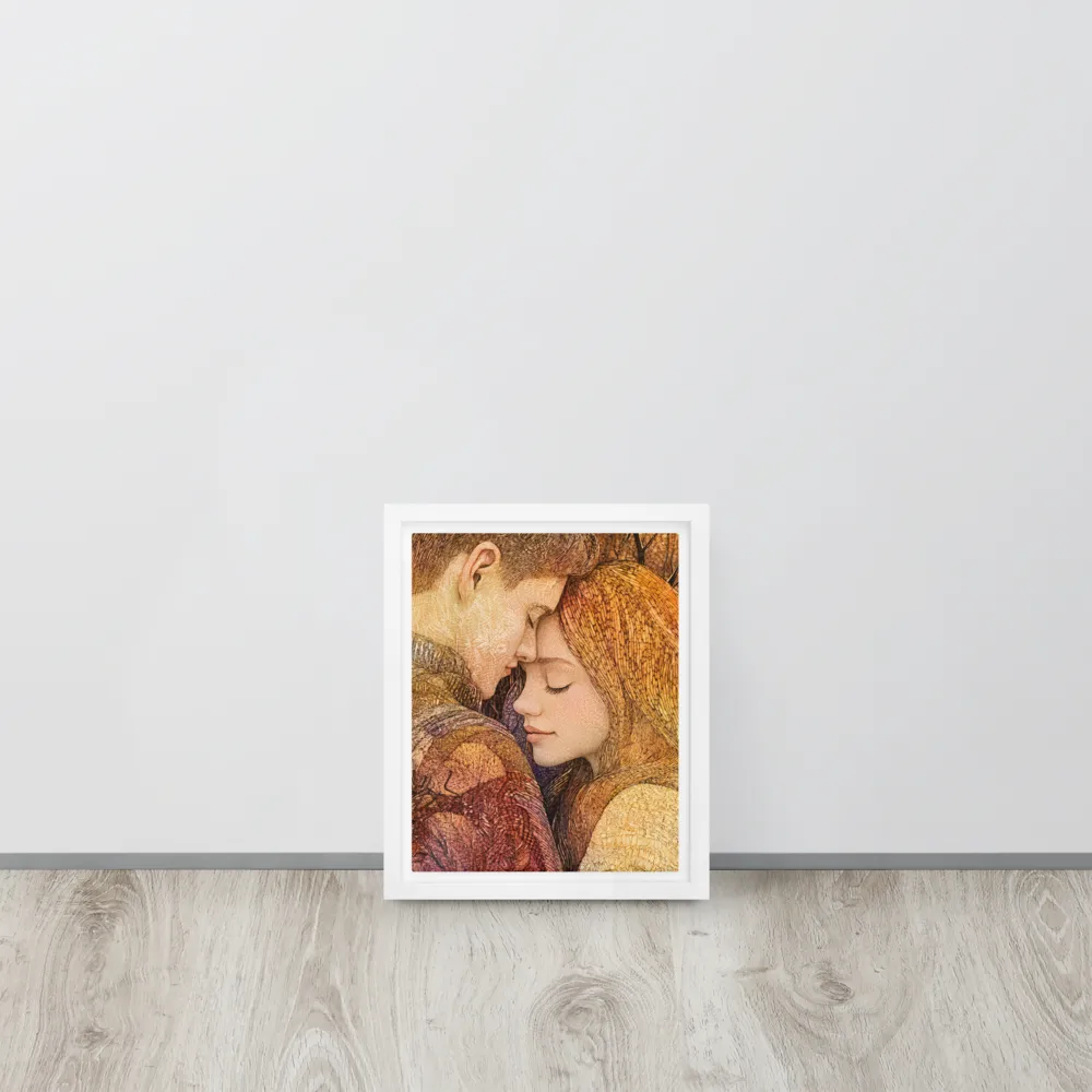 Embrace of Autumn | Canvas with White Frame | 8″×10″