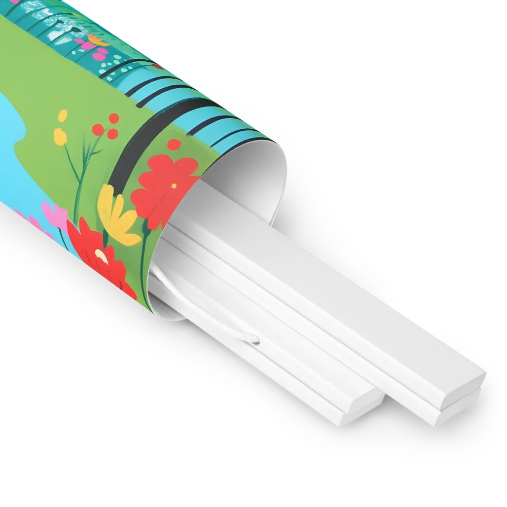 Whispers of Spring: A Colorful Retreat | Poster With White Wood Hanger | 10″×10″