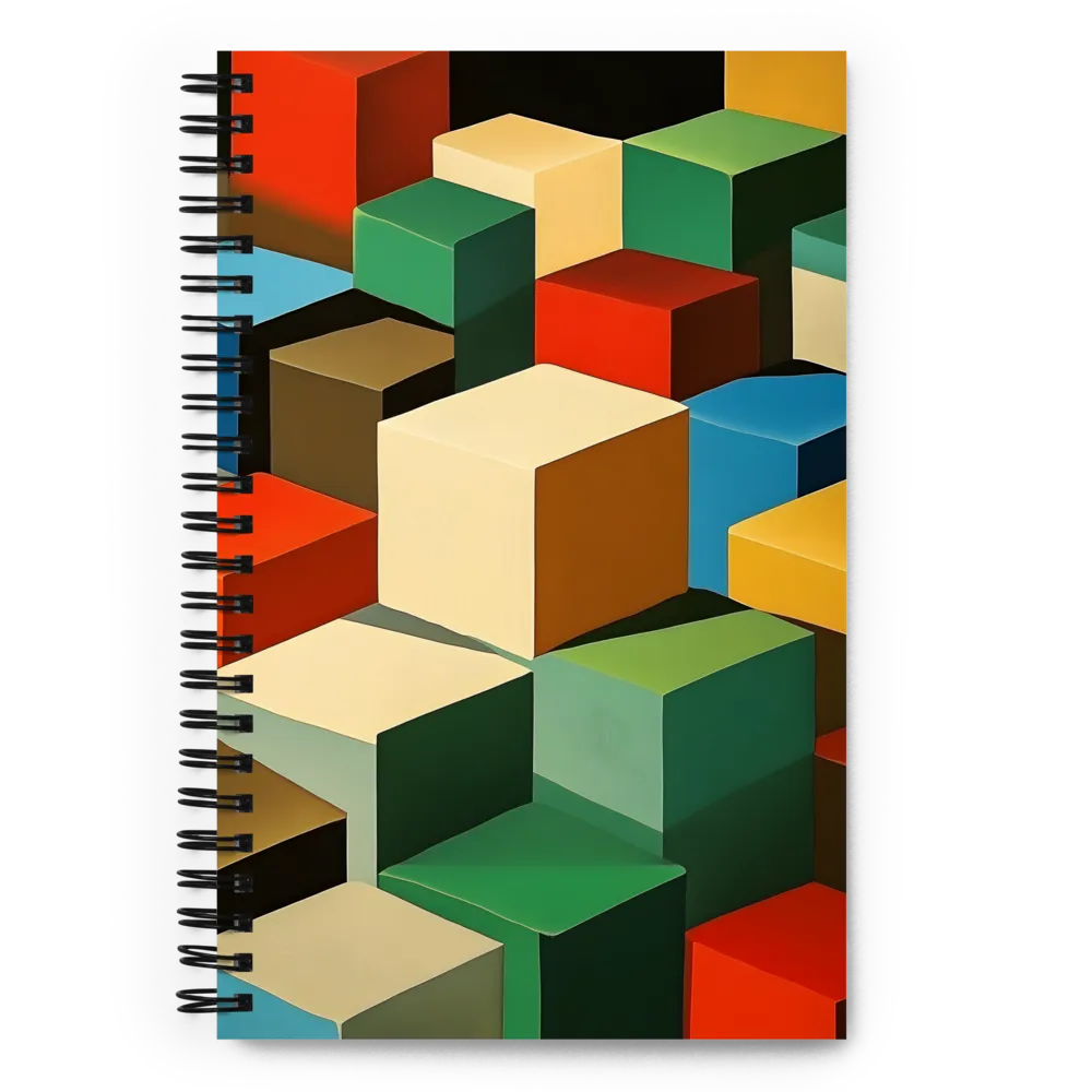 Colorful Geometric Harmony | Spiral Notebook