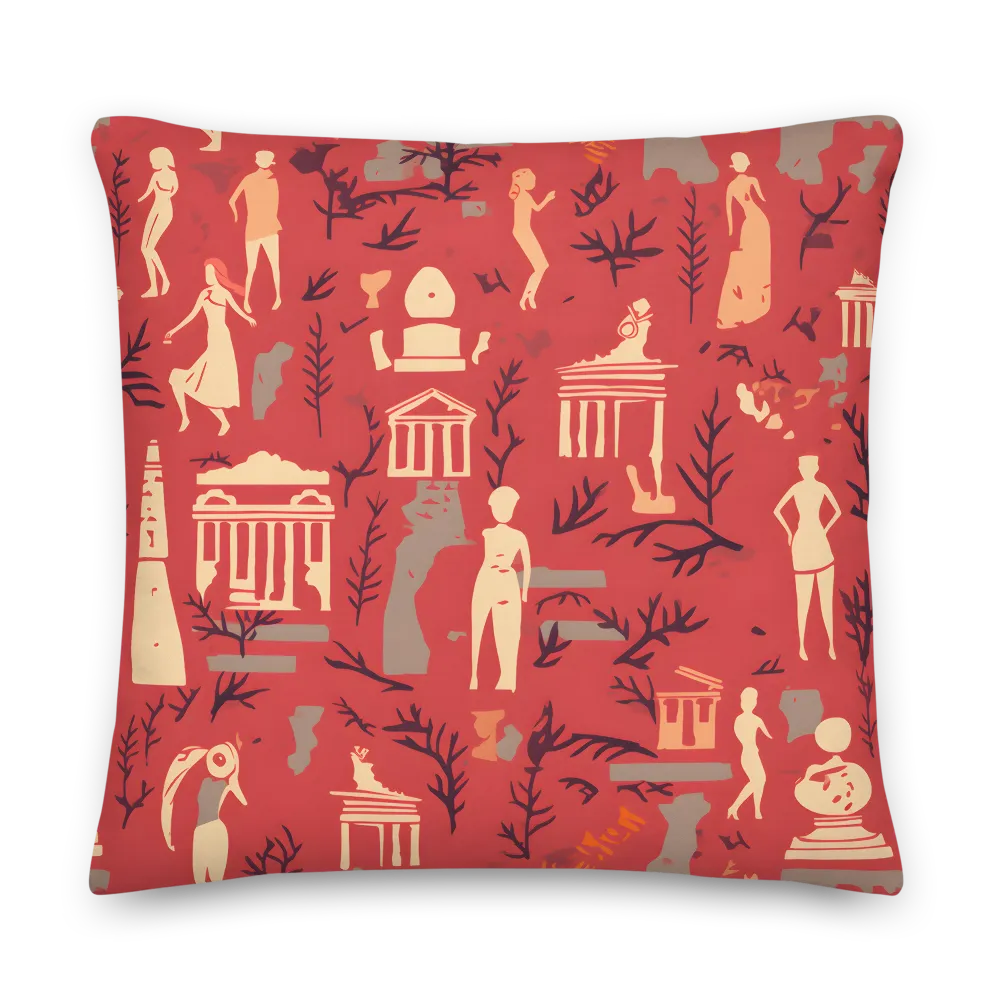 Harmony of Figures and Architecture | Pillow | 22″×22″