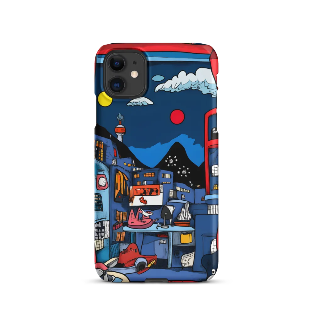 Whimsical Cityscape at Night
