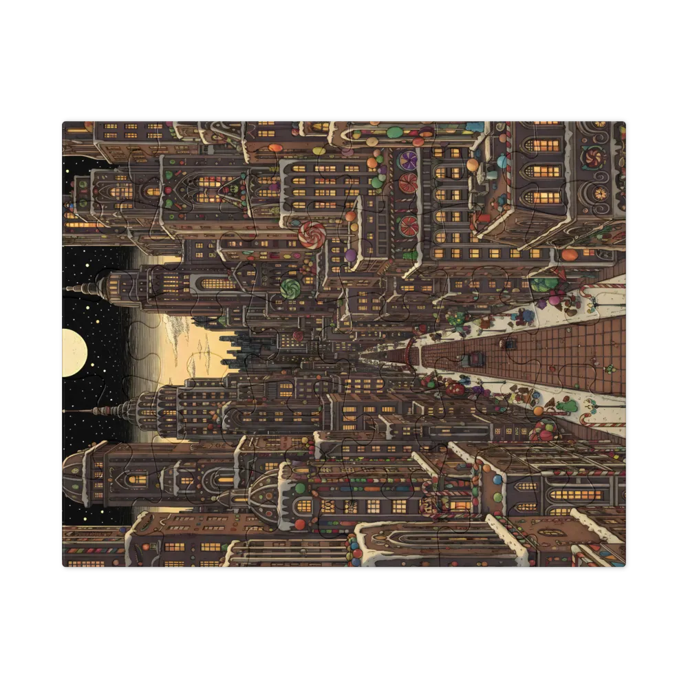 Gingerbread City 
 Jigsaw Puzzle in Tin Box