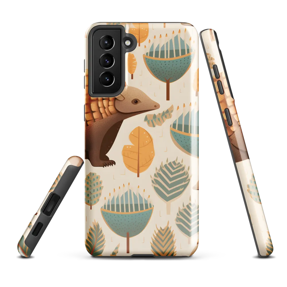 Pangolins in a Whimsical Habitat | Phone Case |  S21 Plus | Tough Case | Glossy