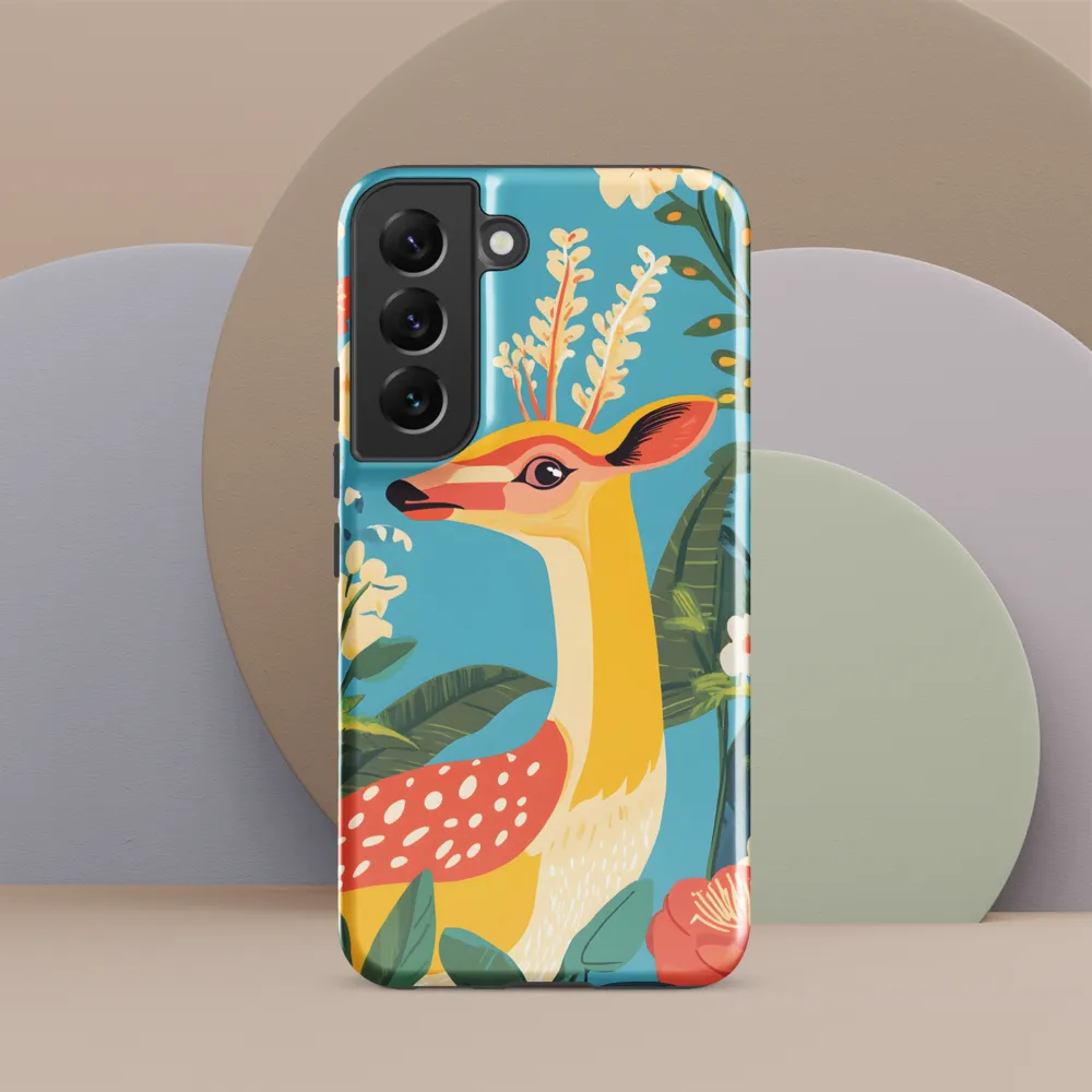 Serene Majesty: A Vibrant Deer Amidst Flora