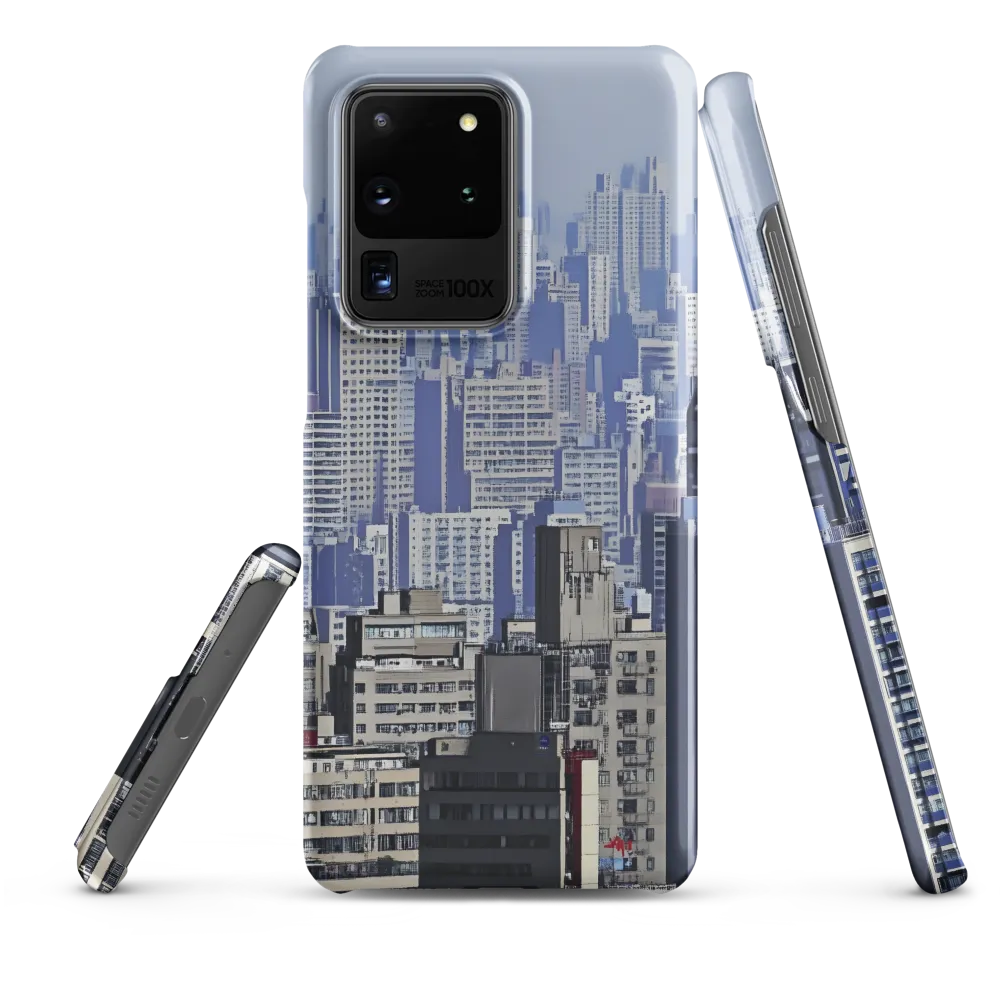 Urban Symphony: A Cityscape in Blues and Grays