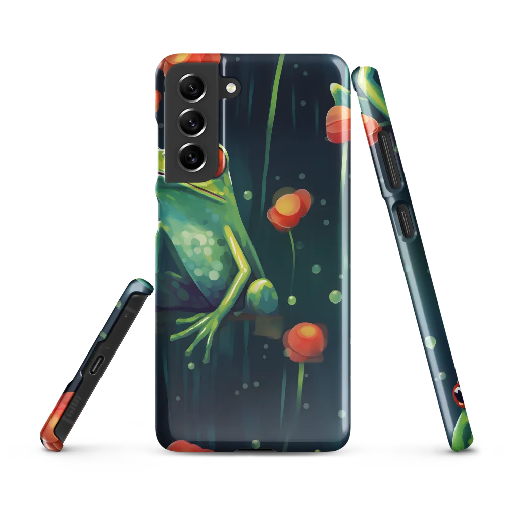 Playful Frogs in a Lush Pond | Phone Case |  S21 FE | Snap Case | Glossy