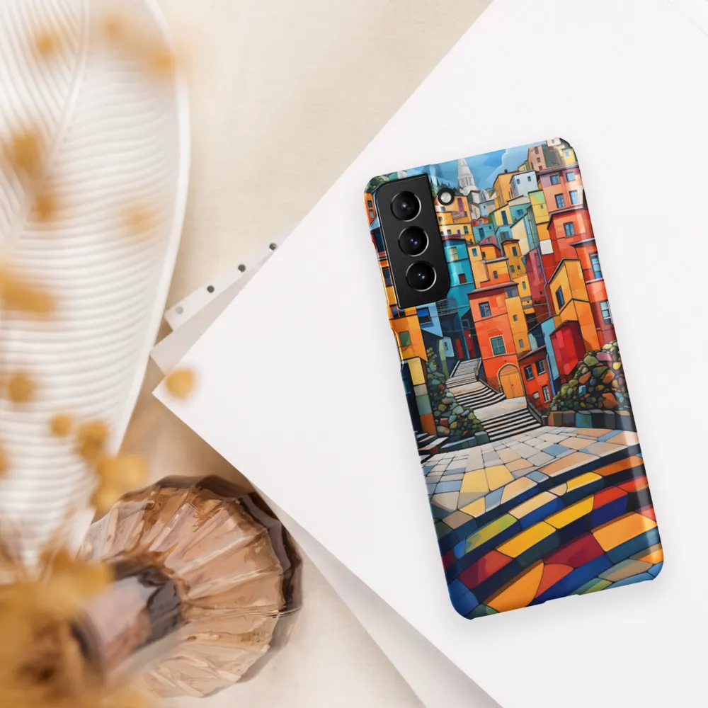 Vibrant Village: A Cubist Journey