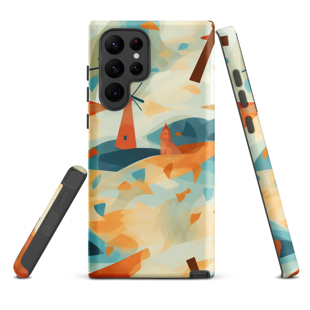 Whimsical Windmills in a Tranquil Landscape