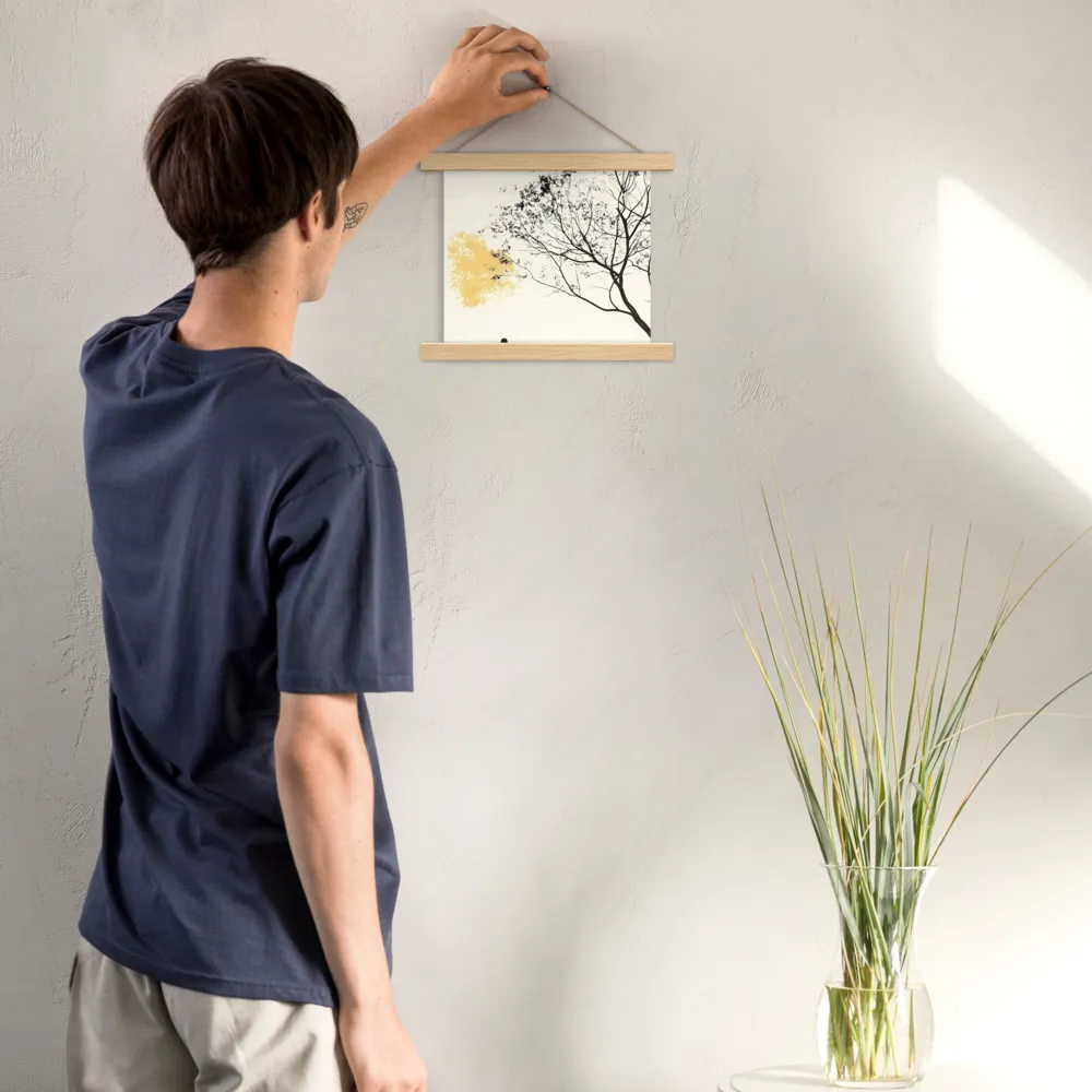 Whispers of Solitude | Poster With Oak Wood Hanger | 10″×10″