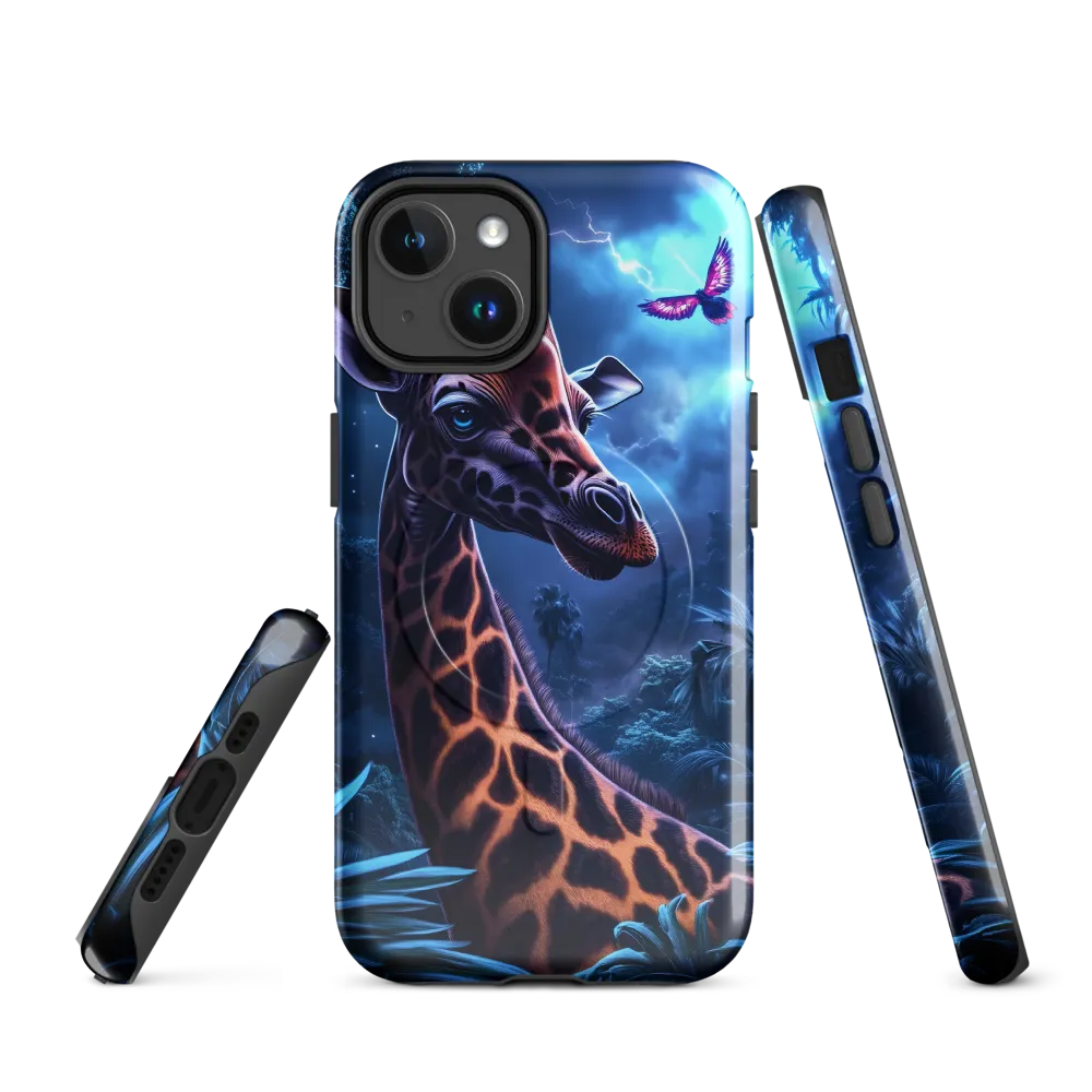 Mystical Giraffe in Twilight Jungle