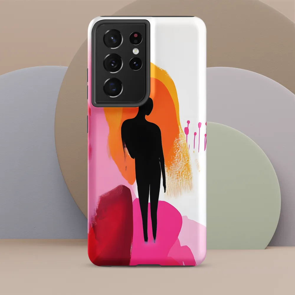 Silhouette in Colorful Abstraction