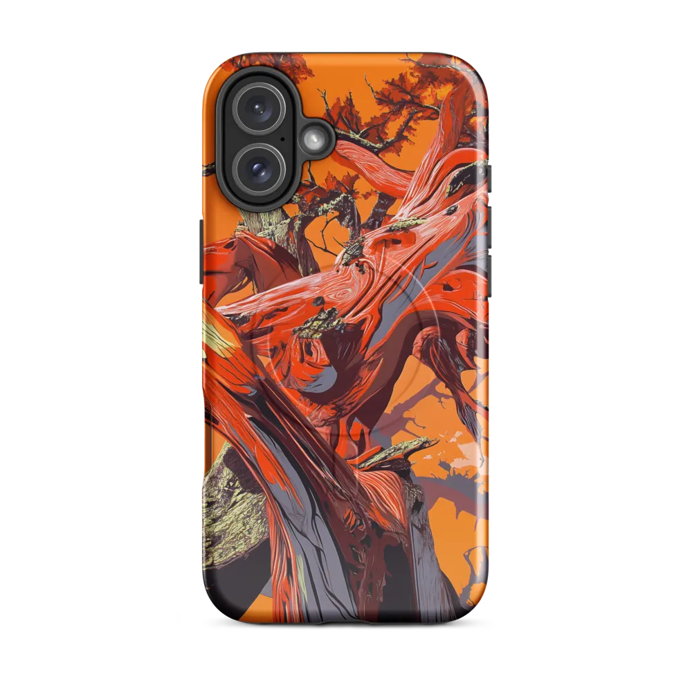 Life in Motion: An Abstract Tree | Phone Case |  16 Plus | MagSafe® Tough Case | Glossy
