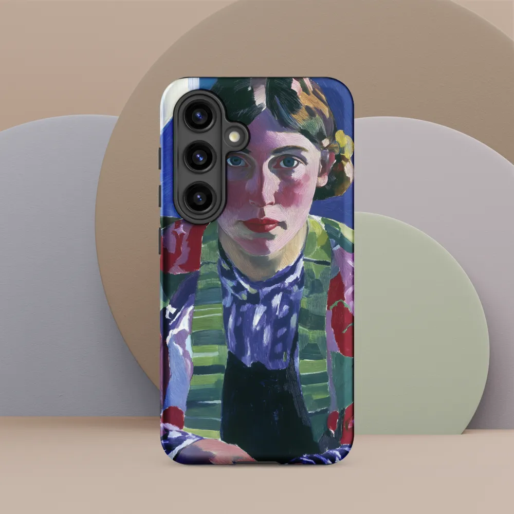 Vibrant Gaze: A Modernist Portrait
