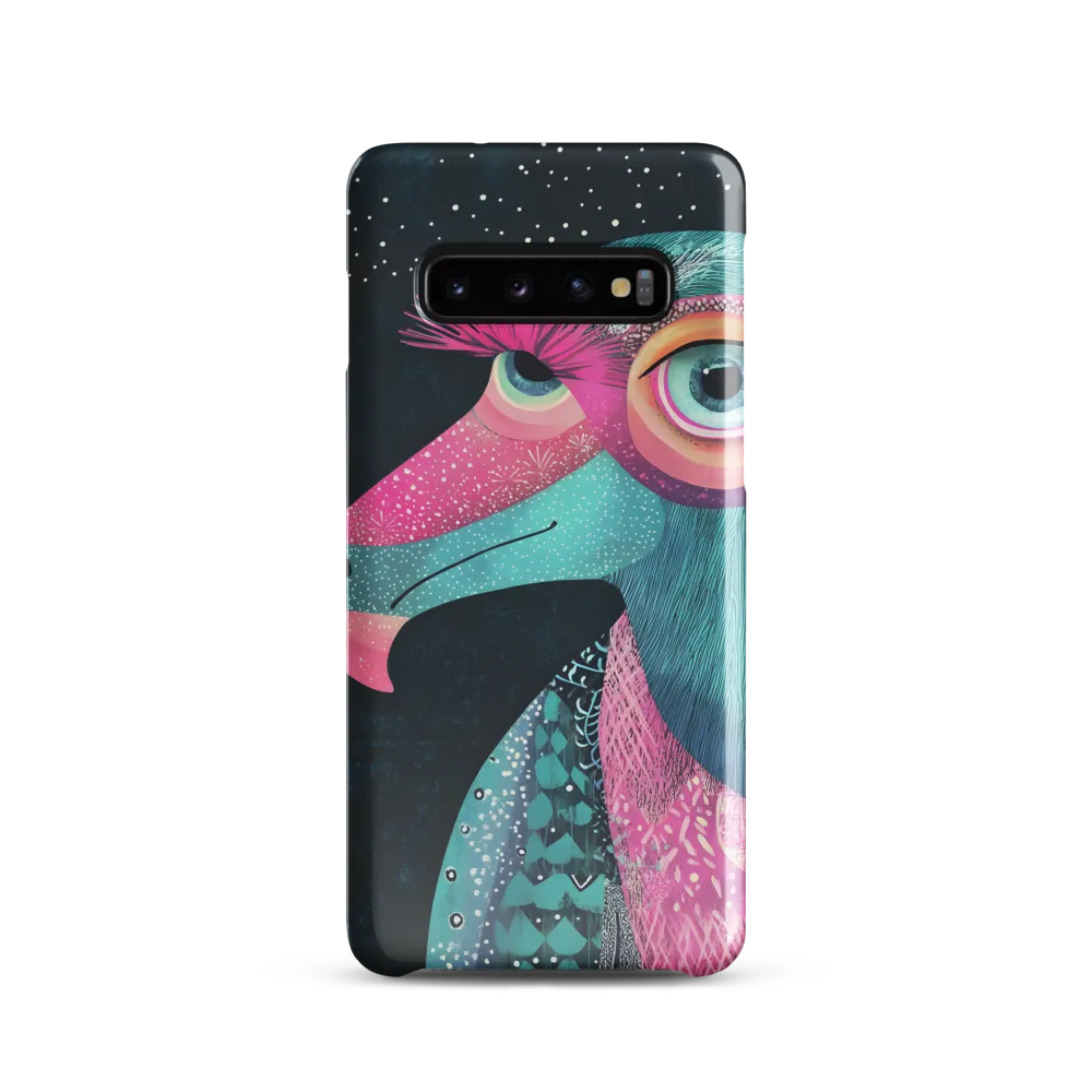 Whimsical Vulture: A Dance of Colors | Phone Case |  S10 | Snap Case | Glossy
