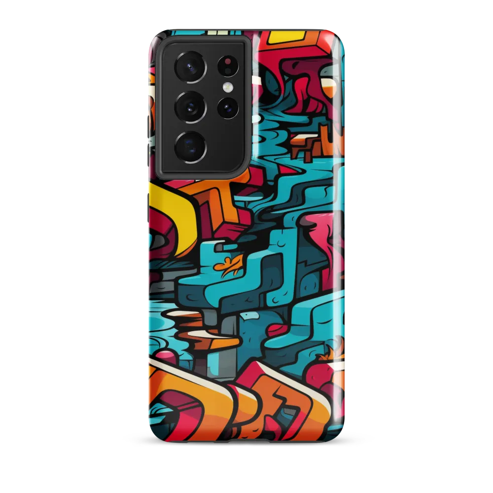 Urban Flow: A Graffiti Odyssey | Phone Case |  S21 Ultra | Tough Case | Glossy
