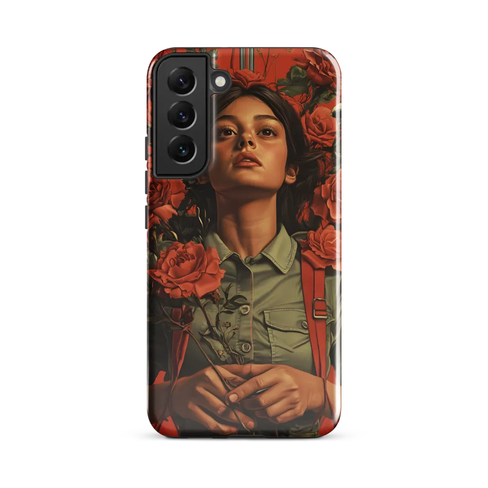 Harmony and Strength: A Portrait Among Roses