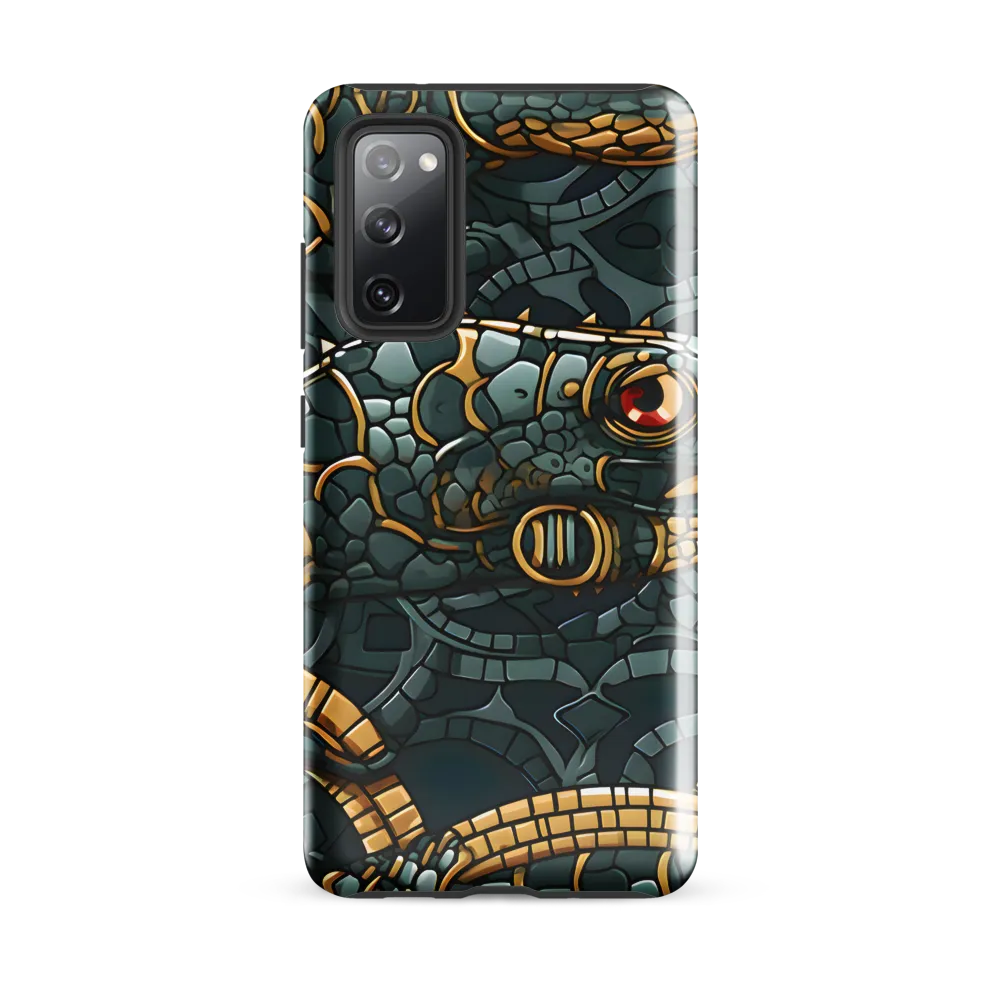 Reptilian Elegance: A Digital Art Nouveau Tapestry
