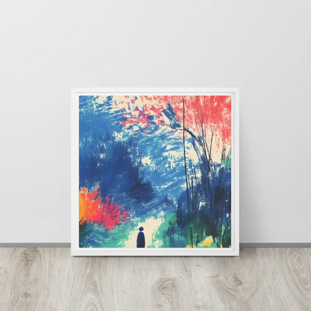 Whispers of Tranquility | Canvas with White Frame | 16″×16″