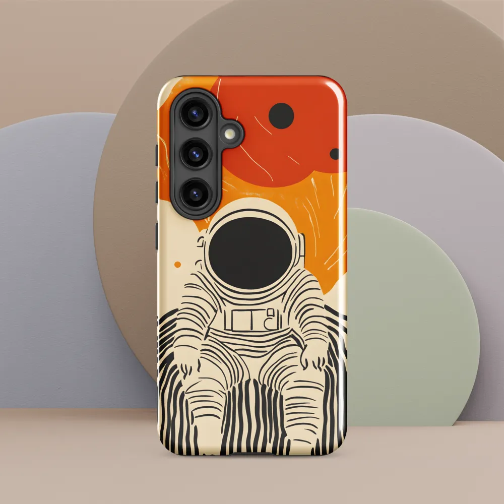 Astronaut in Cosmic Thoughts | Phone Case |  S24 | Tough Case | Glossy