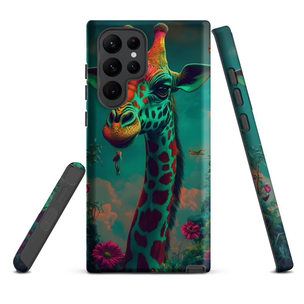 Whimsical Giraffe Among Blossoms | Phone Case |  S22 Ultra | Tough Case | Matte
