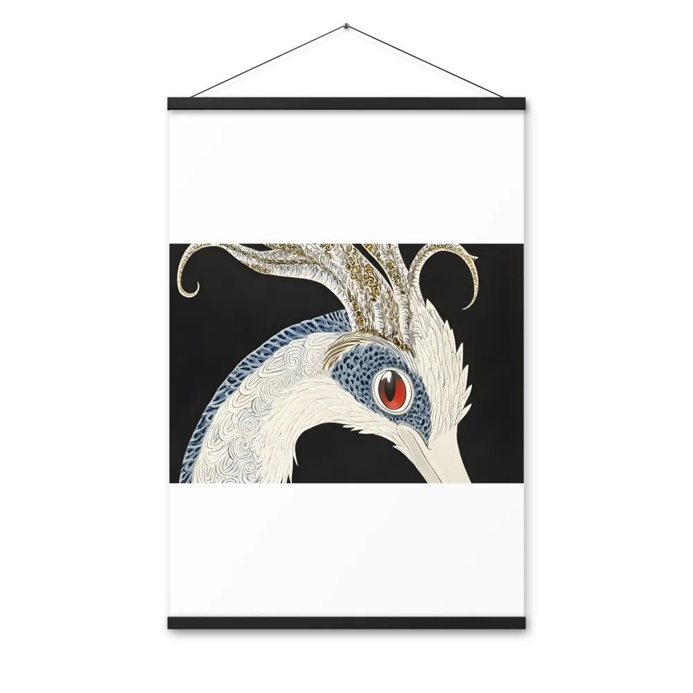 Elegance of the Majestic Peacock | Poster With Black Wood Hanger | 24″×36″